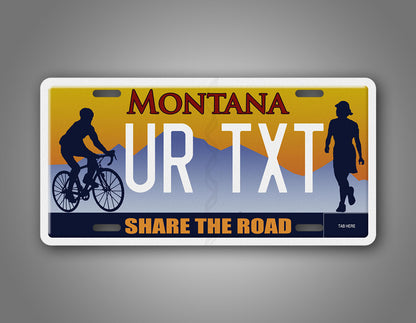 Custom Montana "Share The Road" State License Plate