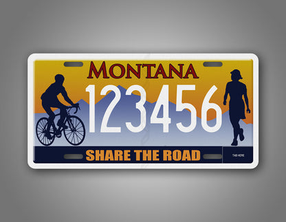 Custom Montana "Share The Road" State License Plate