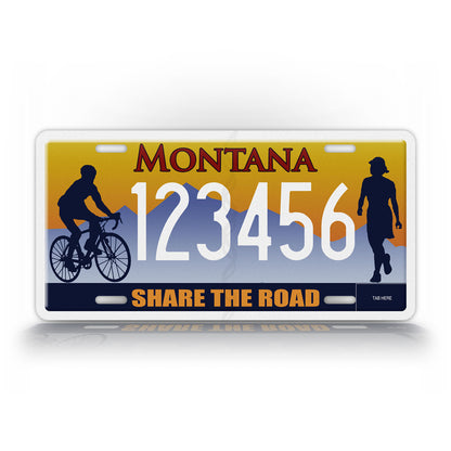 Custom Montana "Share The Road" State License Plate