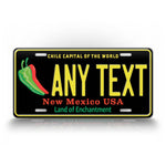 Personalized New Mexico "Chile Capital Of The World" State Custom License Plate