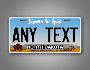 Personalized Text North Dakota Auto Tag