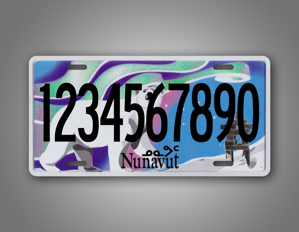 Novelty Nunavut Canada License Plate 