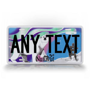 Custom Text Novelty Nunavut License Plate 