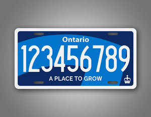 Any Text Custom Ontario Canada Novelty License Plate 