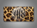 High Definition Leopard Fur Personalized Monogram License Plate