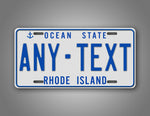 Any Text Custom Rhode Island Ocean State Auto Tag 