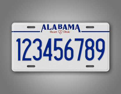 Personalized 1992-1996 Alabama State License Plate