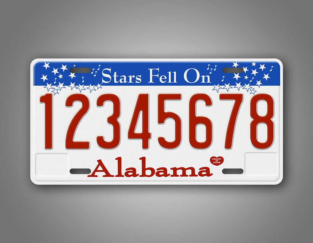 Personalized 2002-2008 Alabama "Stars Fell Down" State License Plate