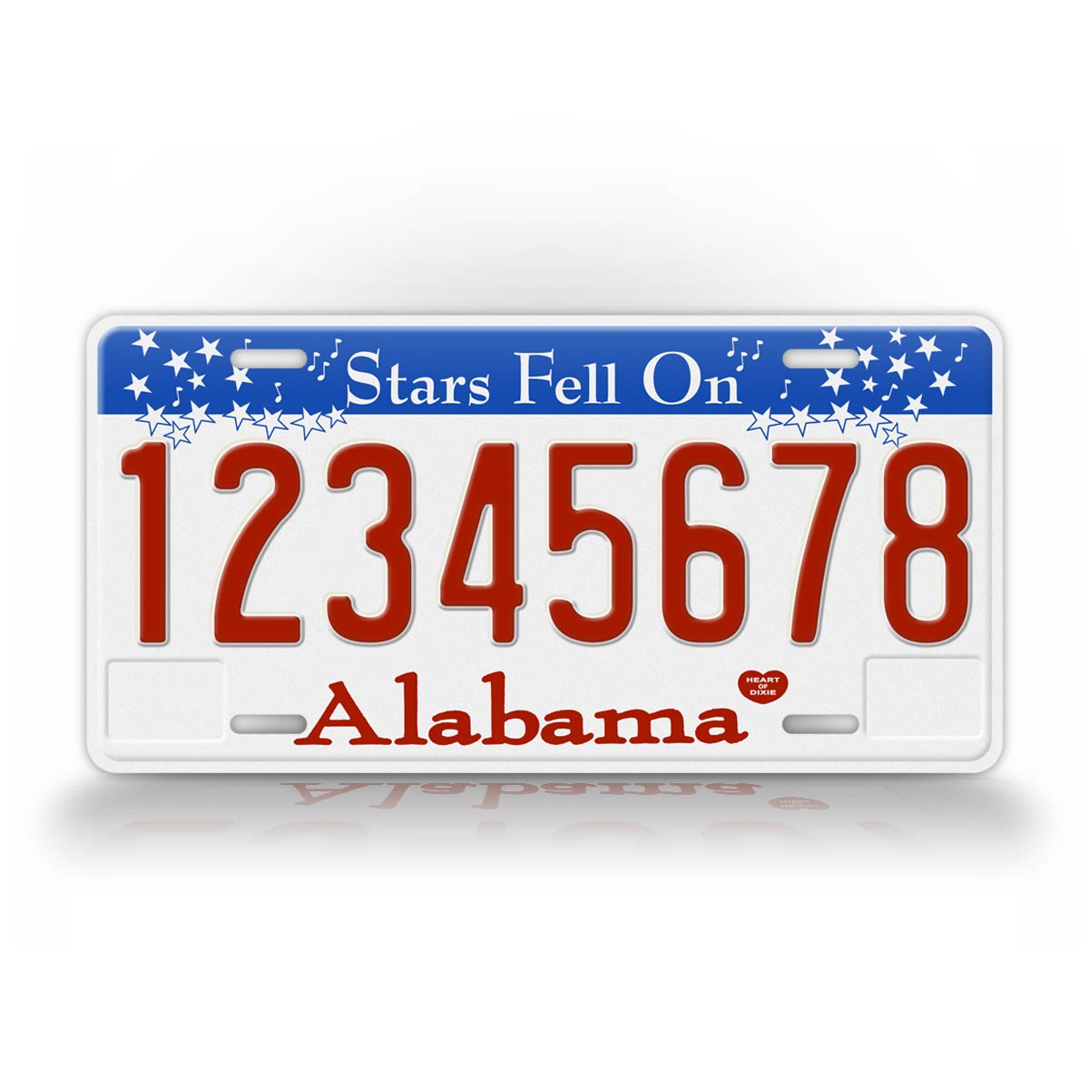 Personalized 2002-2008 Alabama "Stars Fell Down" State License Plate