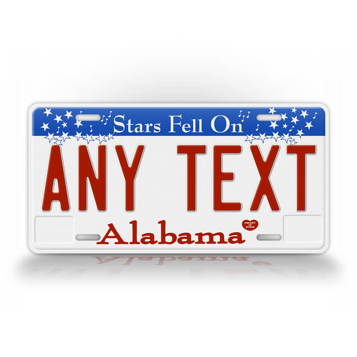 Personalized 2002-2008 Alabama "Stars Fell Down" State License Plate