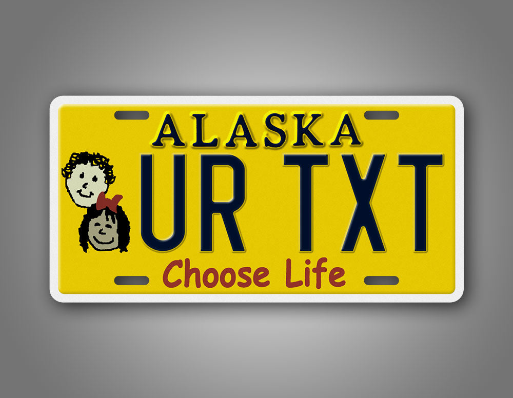 Personalized Alaska "Choose Life" License Plate