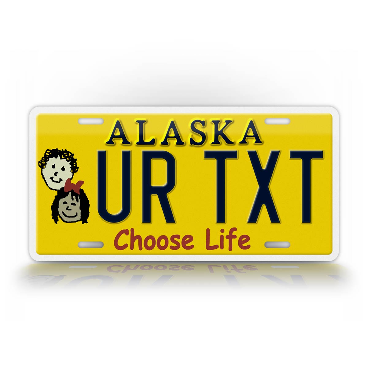 Personalized Alaska "Choose Life" License Plate