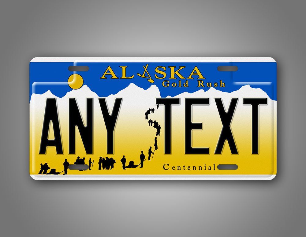 Personalized "Gold Rush" Alaska State Custom License Plate