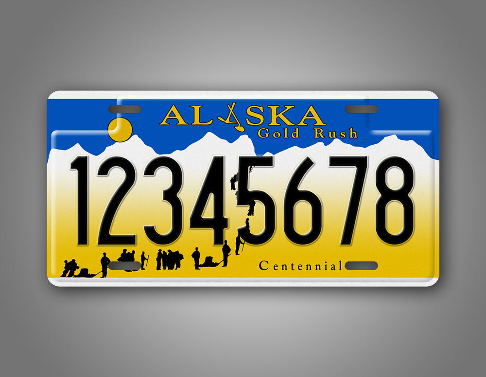 Personalized "Gold Rush" Alaska State Custom License Plate