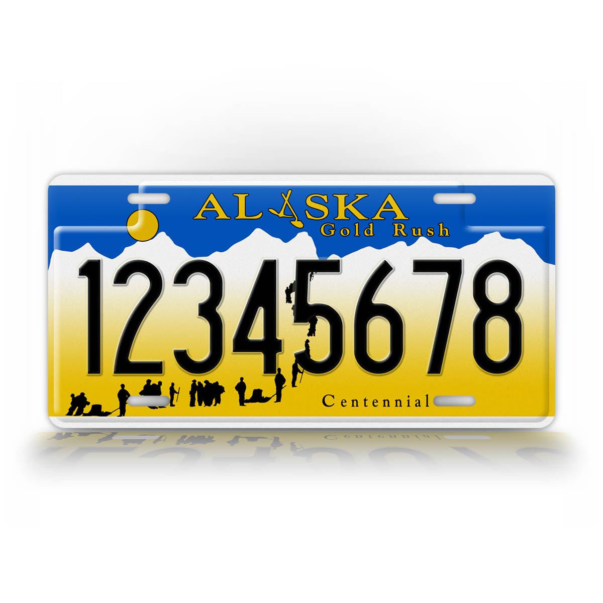 Personalized "Gold Rush" Alaska State Custom License Plate