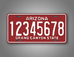 Personalized 1980-1996 Arizona State Custom License Plate