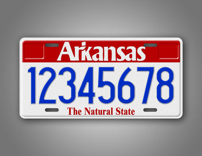 Personalized 1989-1996 Arkansas State License Plate