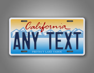Personalized California "Protect Lake Tahoe" License Plate