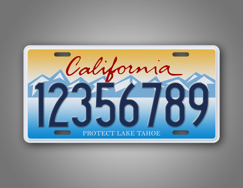 Personalized California "Protect Lake Tahoe" License Plate