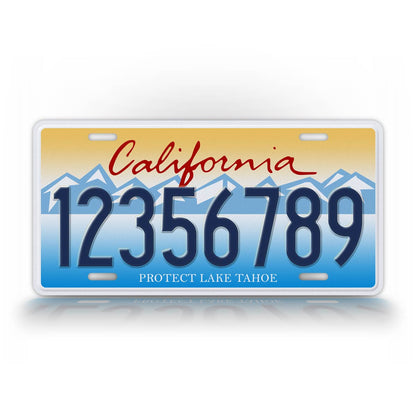 Personalized California "Protect Lake Tahoe" License Plate