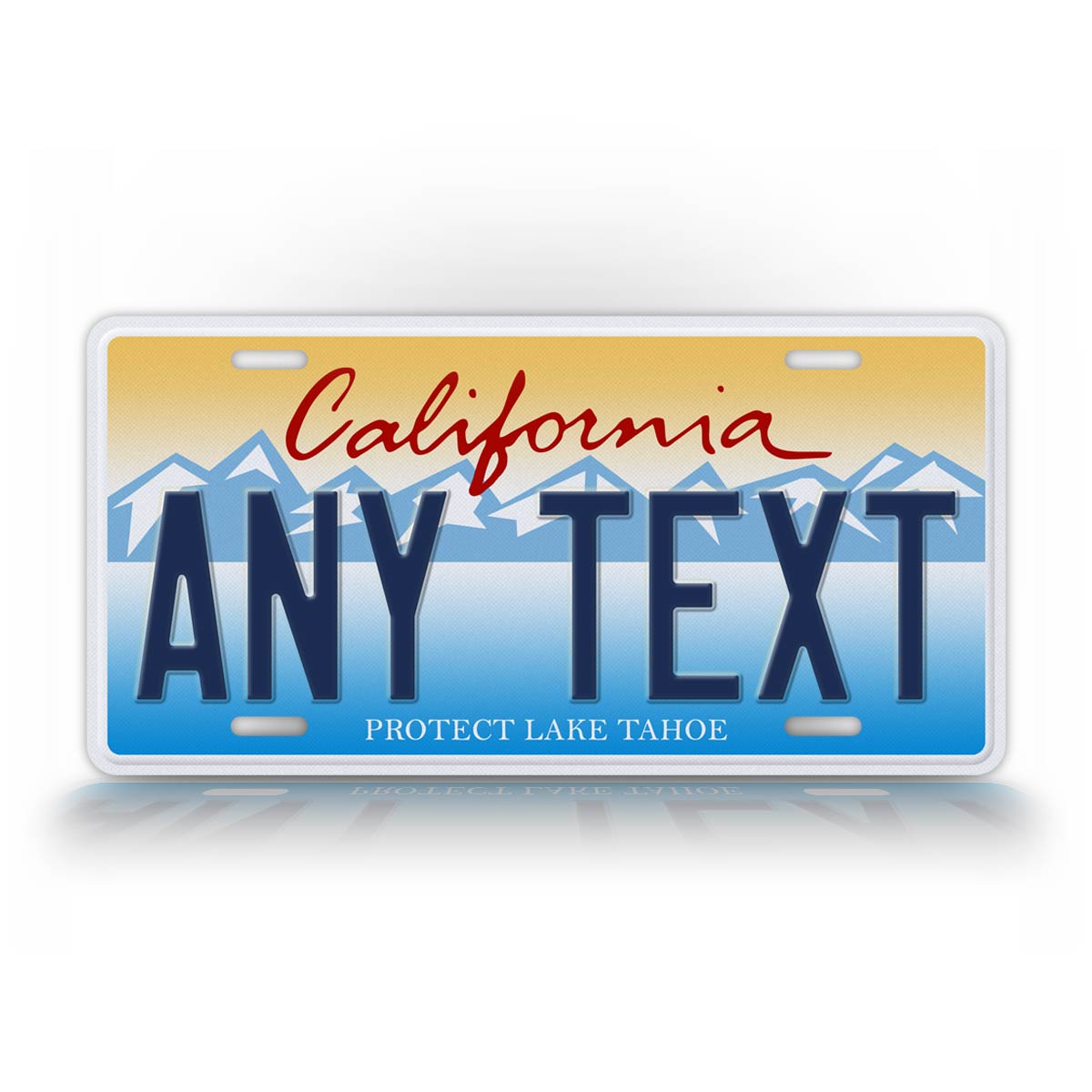 Personalized California "Protect Lake Tahoe" License Plate