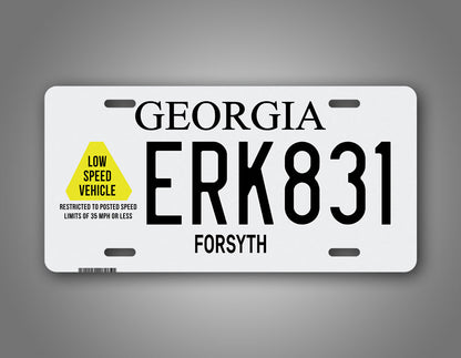 Custom Georgia "Slow Vehicle" License Plate