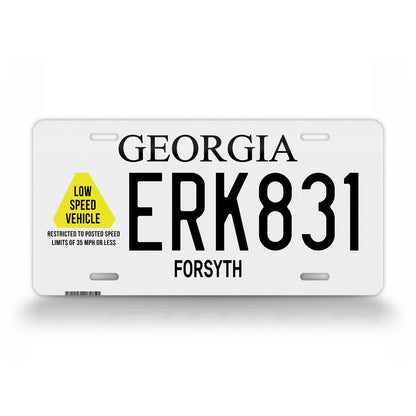 Custom Georgia "Slow Vehicle" License Plate