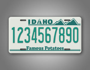 Custom 1987-1989 Idaho Famous Potatoes License Plate