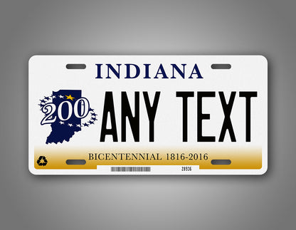 Custom Bicentennial Indiana State License Plate