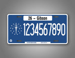 Custom 2008-2013 Indiana State "Torch" License Plate