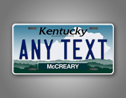 Custom Kentucky "Bluegrass State" License Plate