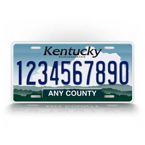 Custom Kentucky "Bluegrass State" License Plate