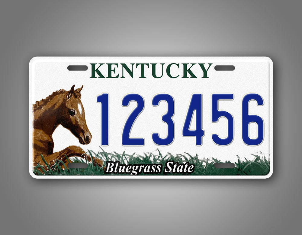 Kentucky Horse "Bluegrass State" License Plate