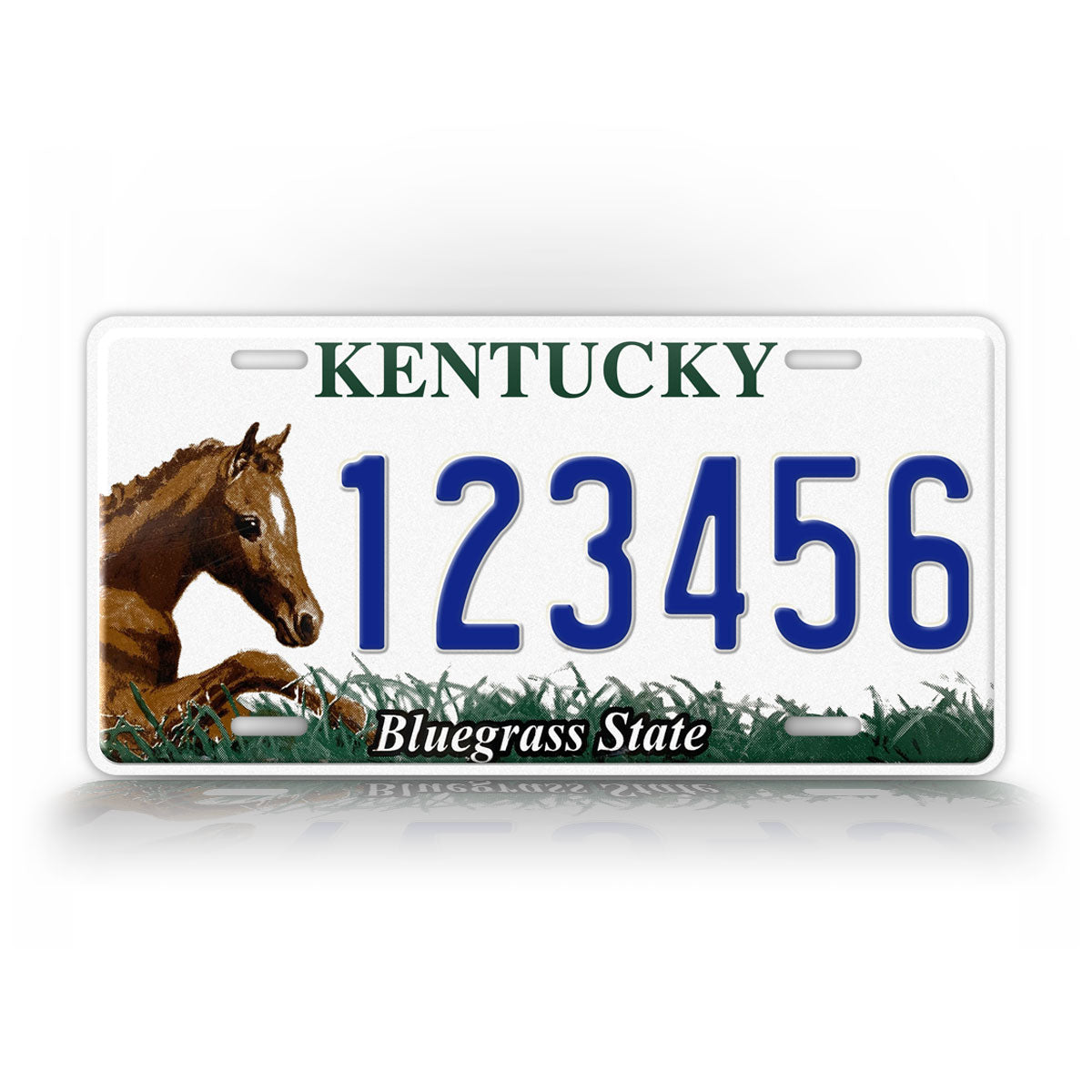 Kentucky Horse "Bluegrass State" License Plate