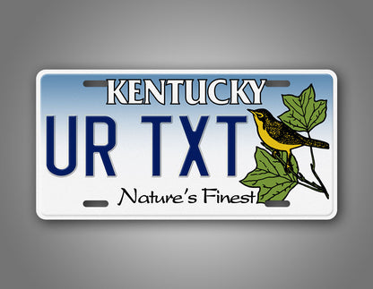 Personalized Kentucky "Natures Finest" Wren Bird License Plate