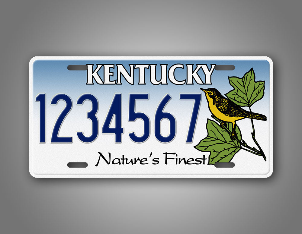 Personalized Kentucky "Natures Finest" Wren Bird License Plate