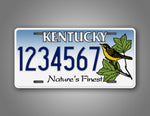 Personalized Kentucky "Natures Finest" Wren Bird License Plate