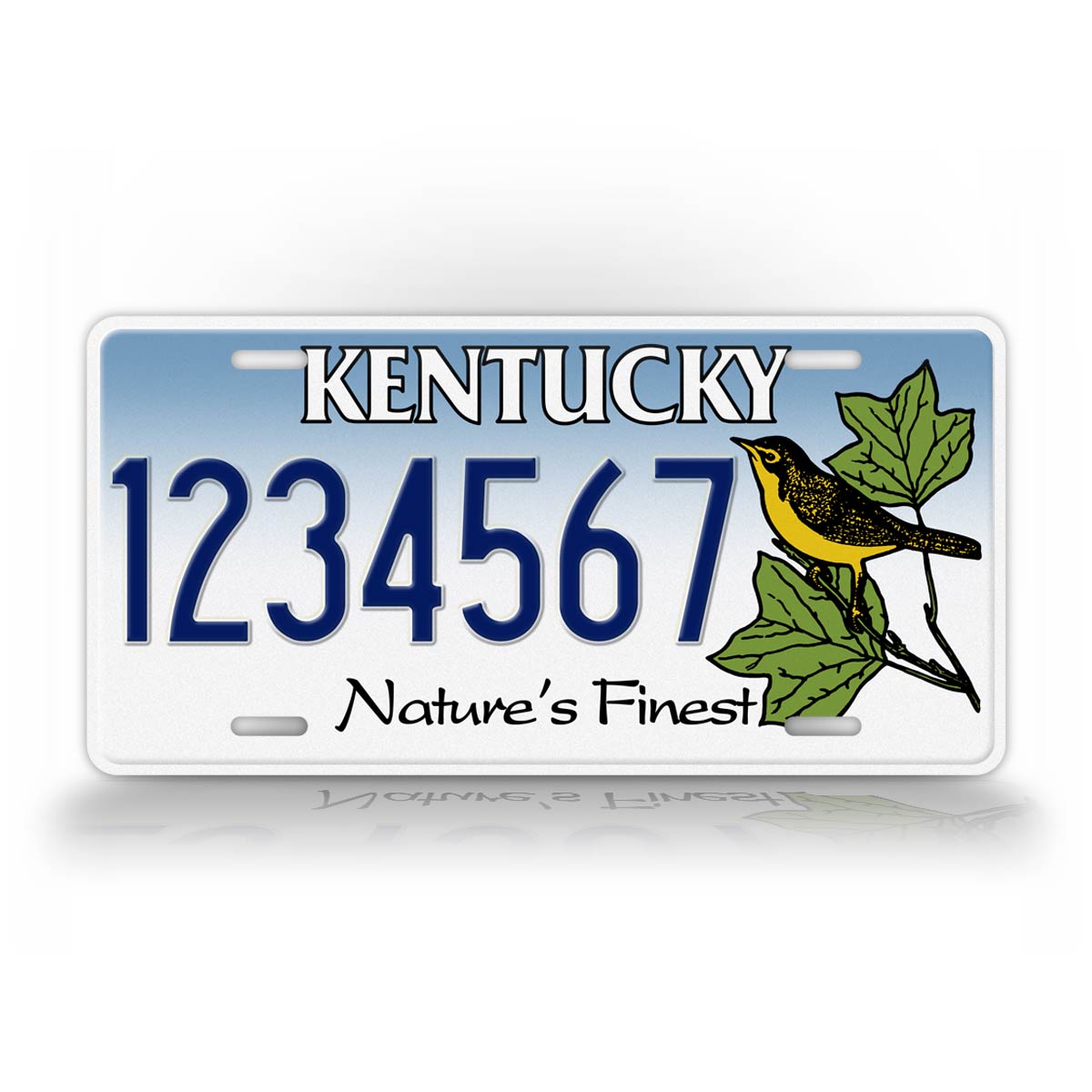 Personalized Kentucky "Natures Finest" Wren Bird License Plate