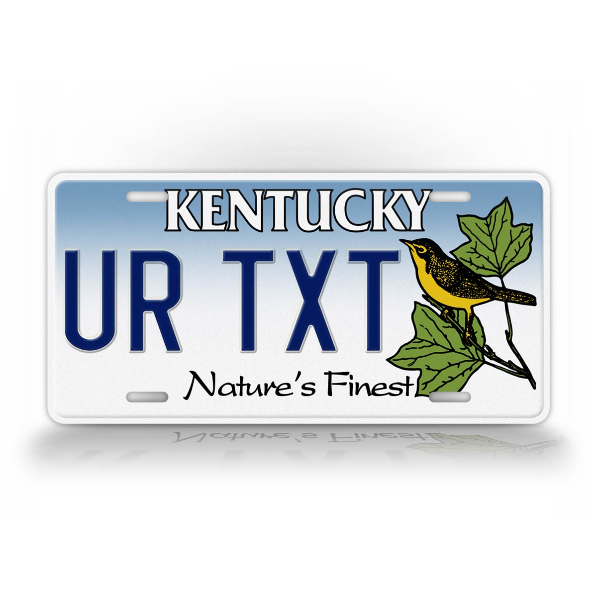 Personalized Kentucky "Natures Finest" Wren Bird License Plate