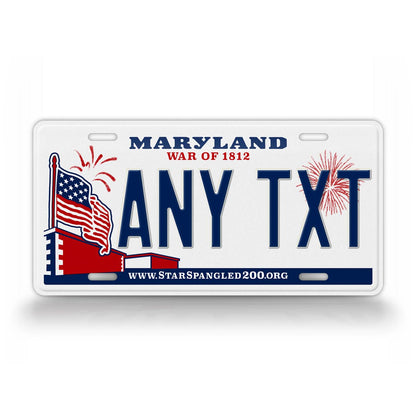 Custom Maryland War Of 1812 License Plate