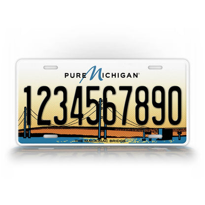 Custom Michigan Mackinac Bridge License Plate