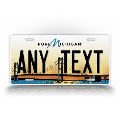 Custom Michigan Mackinac Bridge License Plate