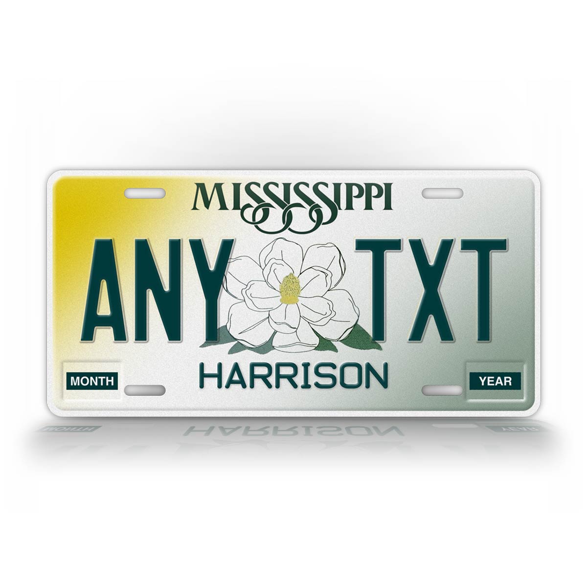 Personalized 1997-2002 Mississippi State Custom License Plate