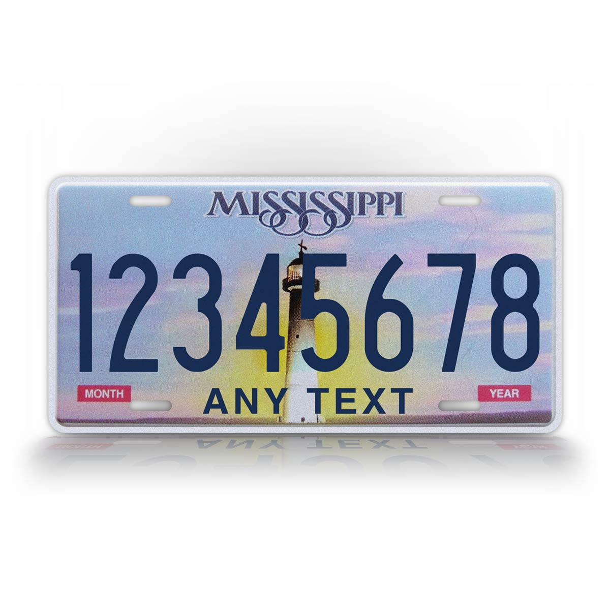 Personalized 2007-2012 Mississippi State License Plate