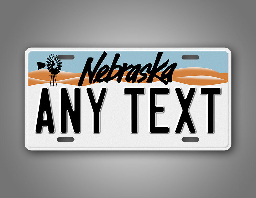 Custom Text 1990-1992 Nebraska State License Plate