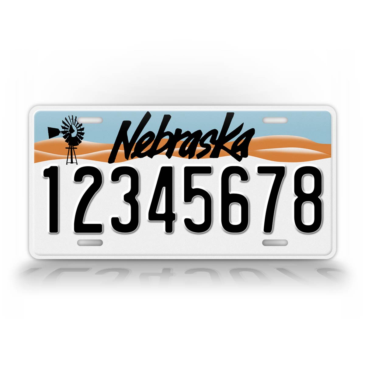 Custom Text 1990-1992 Nebraska State License Plate