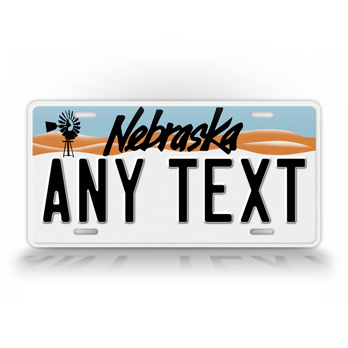 Custom Text 1990-1992 Nebraska State License Plate