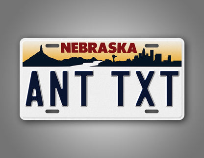 Custom Text 1996-1998 Nebraska State License Plate