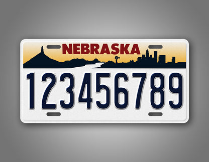 Custom Text 1996-1998 Nebraska State License Plate