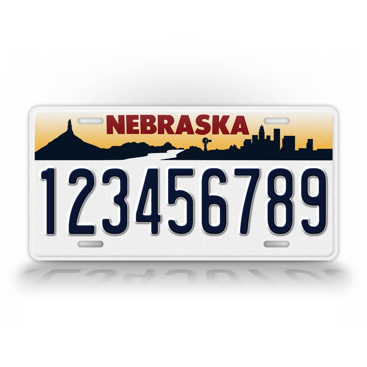 Custom Text 1996-1998 Nebraska State License Plate